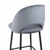 Стул полубарный Меган велюр серый