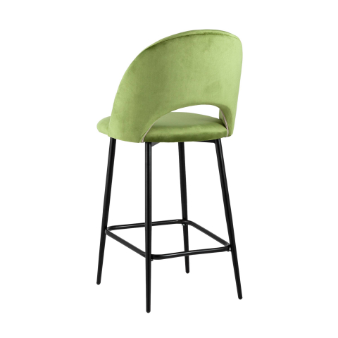 Стул полубарный Меган велюр травяной