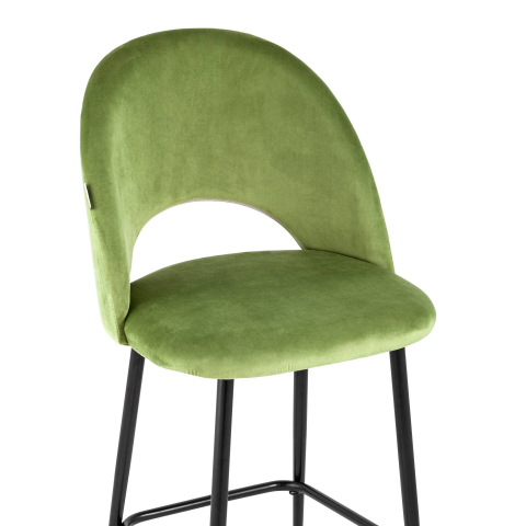 Стул полубарный Меган велюр травяной