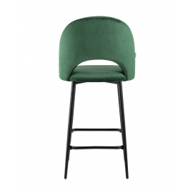 Стул полубарный Меган велюр зеленый