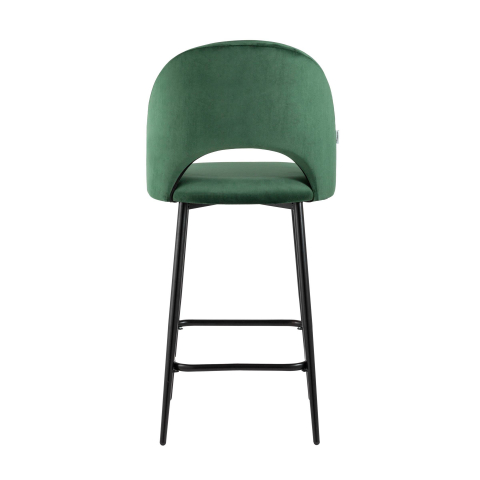 Стул полубарный Меган велюр зеленый