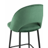 Стул полубарный Меган велюр зеленый
