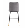 Стул полубарный Мелисса, велюр темно-серый 2 шт