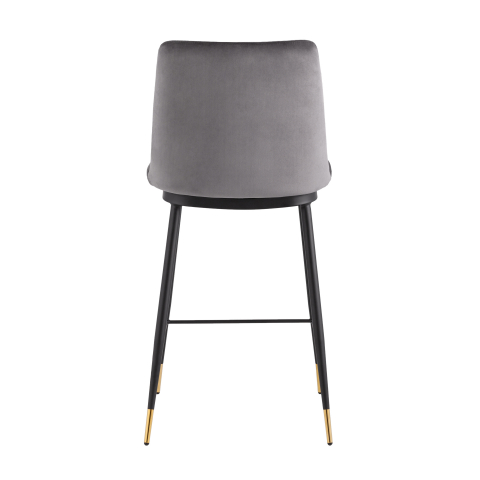 Стул полубарный Мелисса, велюр темно-серый 2 шт