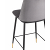 Стул полубарный Мелисса, велюр темно-серый 2 шт