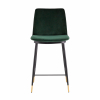 Стул полубарный Мелисса, велюр зеленый 2 шт