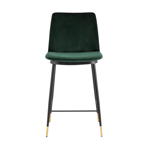 Стул полубарный Мелисса, велюр зеленый 2 шт