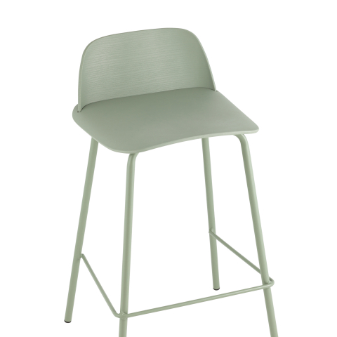 Стул полубарный Mist серо-зеленый 4 шт