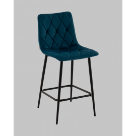 Стул полубарный Одди Diamond велюр синий