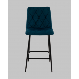 Стул полубарный Одди Diamond велюр синий