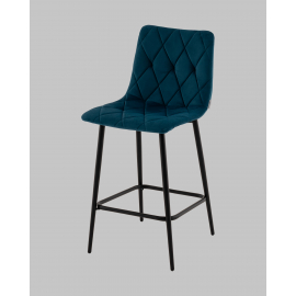 Стул полубарный Одди Diamond велюр синий