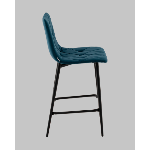 Стул полубарный Одди Diamond велюр синий