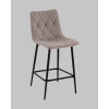 Стул полубарный Одди Diamond велюр светло-серый