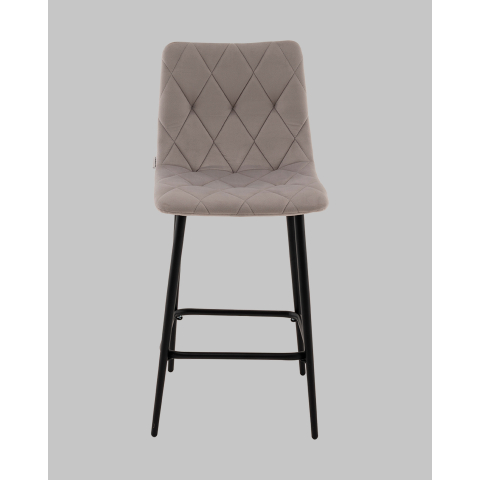 Стул полубарный Одди Diamond велюр светло-серый