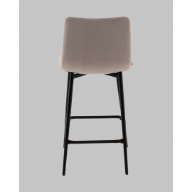 Стул полубарный Одди Diamond велюр светло-серый