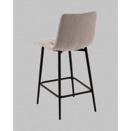 Стул полубарный Одди Diamond велюр светло-серый