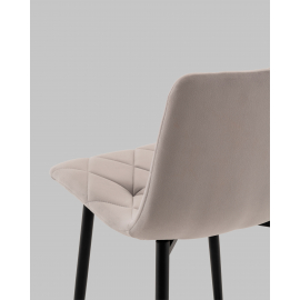 Стул полубарный Одди Diamond велюр светло-серый