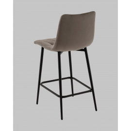 Стул полубарный Одди Diamond велюр темно-серый