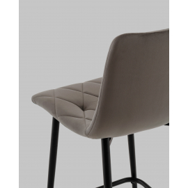 Стул полубарный Одди Diamond велюр темно-серый