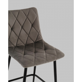 Стул полубарный Одди Diamond велюр темно-серый