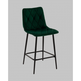 Стул полубарный Одди Diamond велюр темно-зеленый