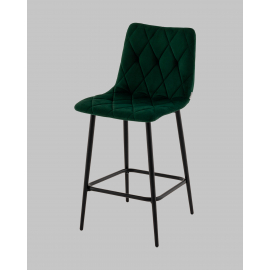 Стул полубарный Одди Diamond велюр темно-зеленый