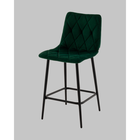 Стул полубарный Одди Diamond велюр темно-зеленый