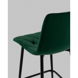 Стул полубарный Одди Diamond велюр темно-зеленый