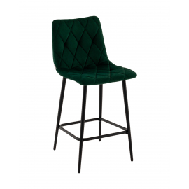 Стул полубарный Одди Diamond велюр темно-зеленый