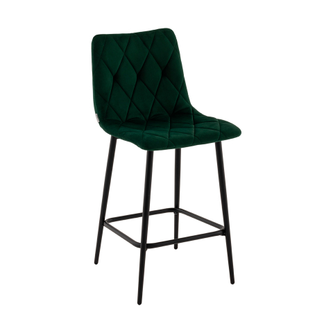 Стул полубарный Одди Diamond велюр темно-зеленый