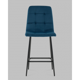 Стул полубарный Одди велюр синий