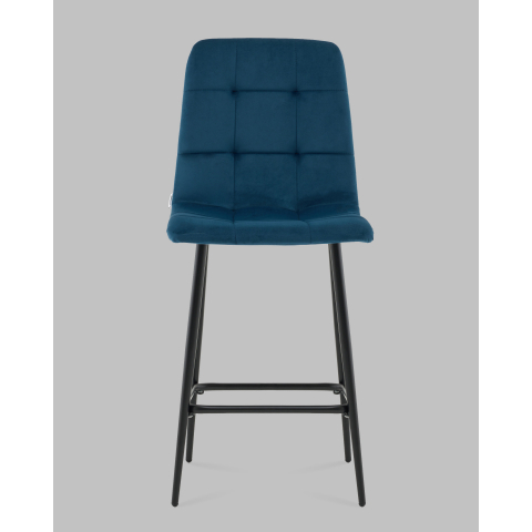 Стул полубарный Одди велюр синий