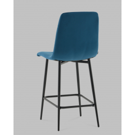 Стул полубарный Одди велюр синий