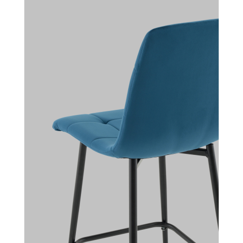 Стул полубарный Одди велюр синий