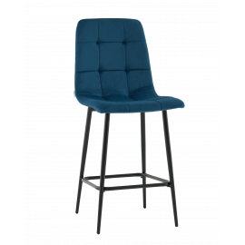 Стул полубарный Одди велюр синий