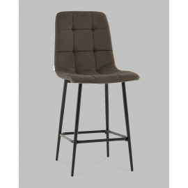 Стул полубарный Одди велюр темно-серый