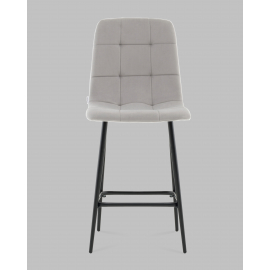 Стул полубарный Одди велюр светло-серый