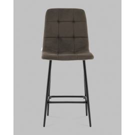 Стул полубарный Одди велюр темно-серый