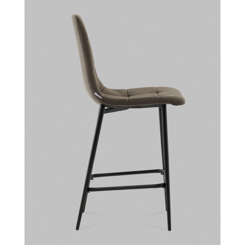 Стул полубарный Одди велюр темно-серый