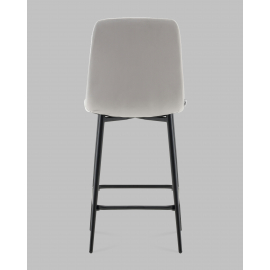 Стул полубарный Одди велюр светло-серый