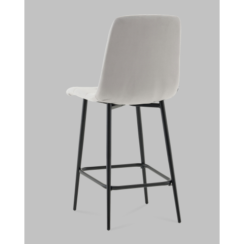 Стул полубарный Одди велюр светло-серый