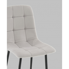 Стул полубарный Одди велюр светло-серый