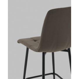 Стул полубарный Одди велюр темно-серый