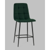 Стул полубарный Одди велюр темно-зеленый