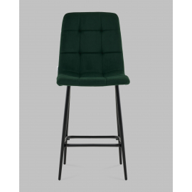 Стул полубарный Одди велюр темно-зеленый