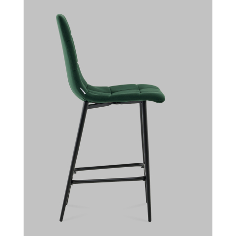 Стул полубарный Одди велюр темно-зеленый