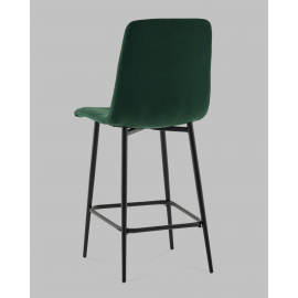Стул полубарный Одди велюр темно-зеленый
