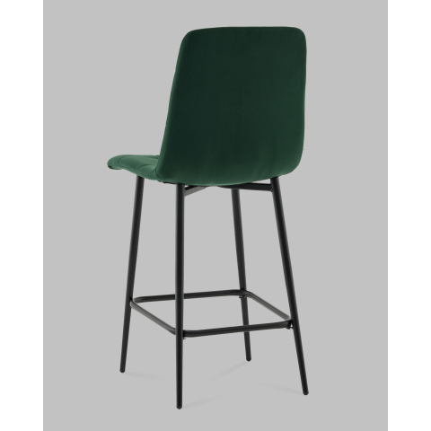 Стул полубарный Одди велюр темно-зеленый