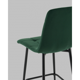 Стул полубарный Одди велюр темно-зеленый