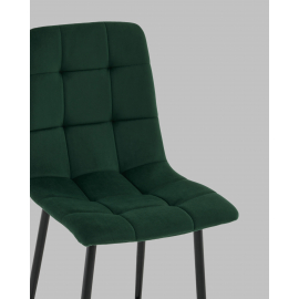 Стул полубарный Одди велюр темно-зеленый